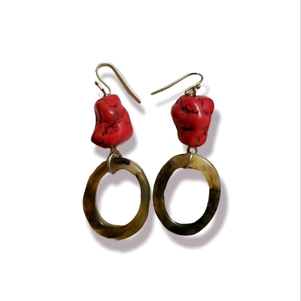 Dangle hoop earrings  